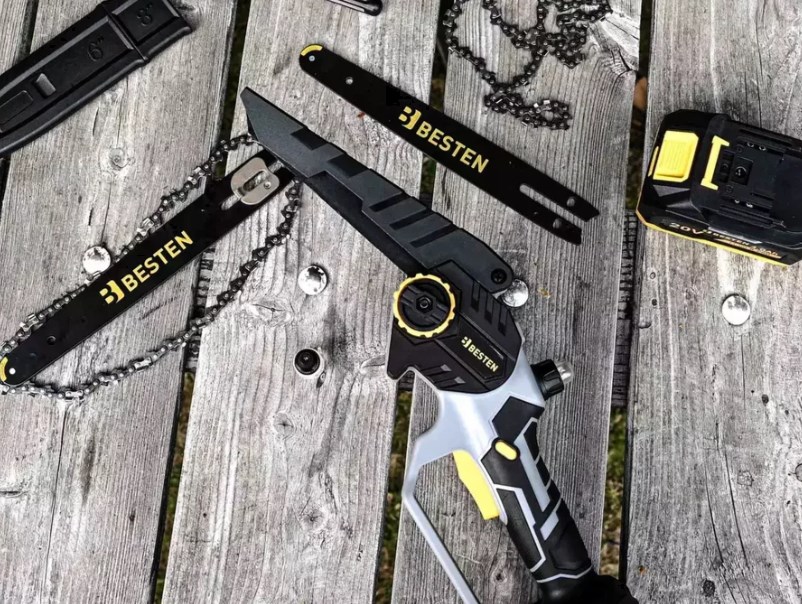 BESTEN Piła łańcuchowa akumulatorowa 8" BE0002894 B-PRO – bezszczotkowa, 2× akumulator 20 V, auto-smarowanie